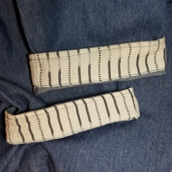 QT By Andres Women Overalls One Size Prairie Maternity Motherhood Jean Denim - Picture 7 of 9